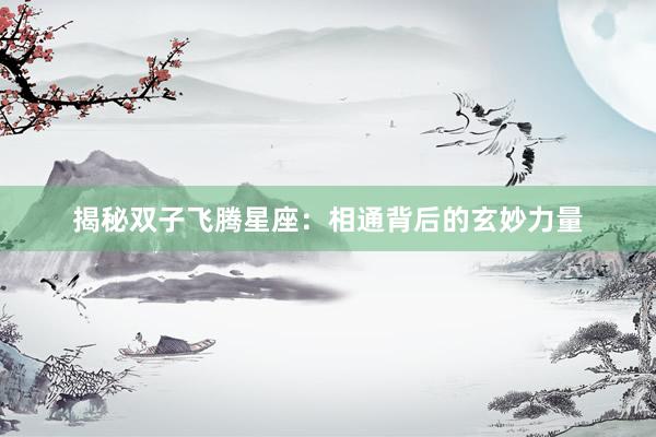 揭秘双子飞腾星座：相通背后的玄妙力量
